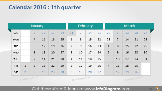 Calendário escolar trimestral 2016 pptx
