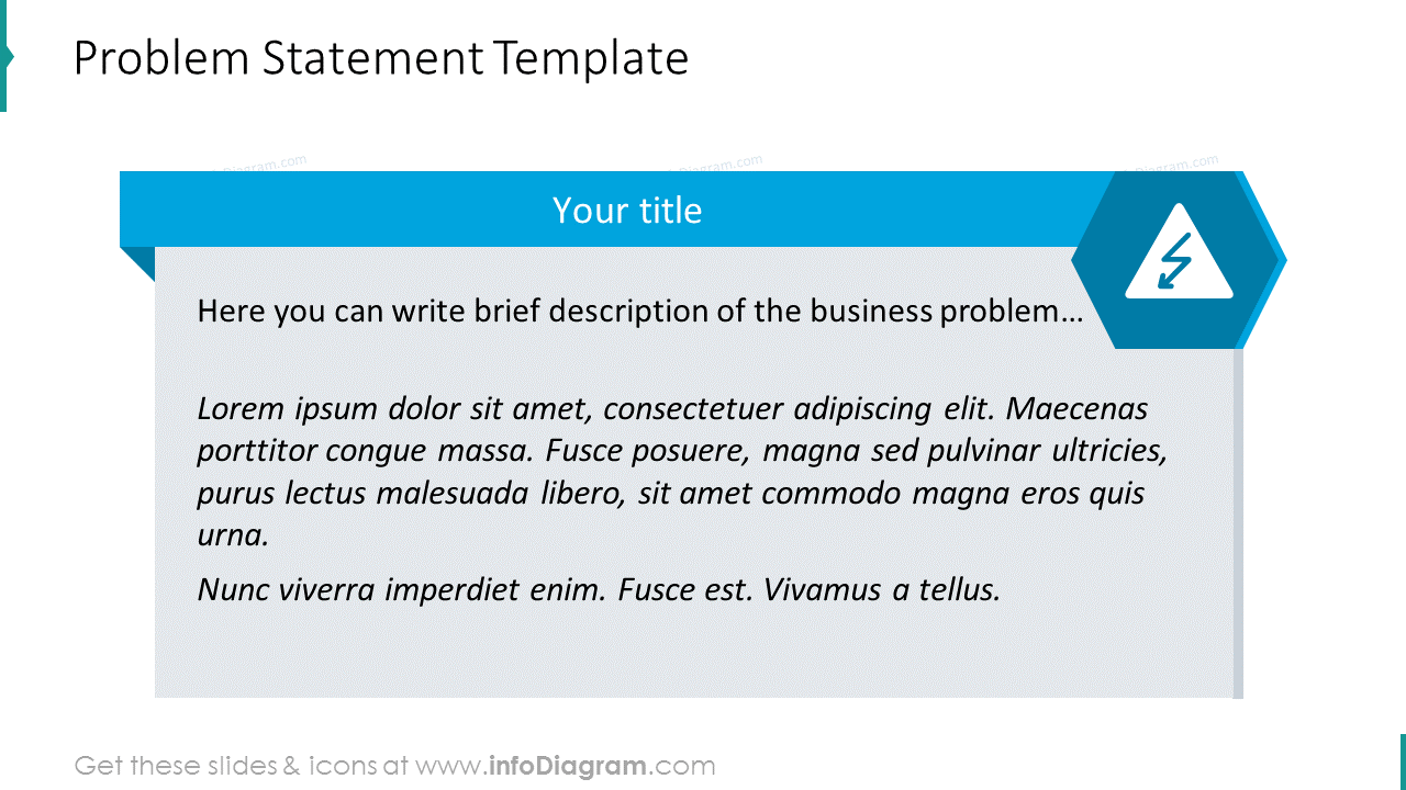 Modelo de Declaração de Problema Editável - Exemplo de Slide, Pode Ser Convertido para o Formato PDF