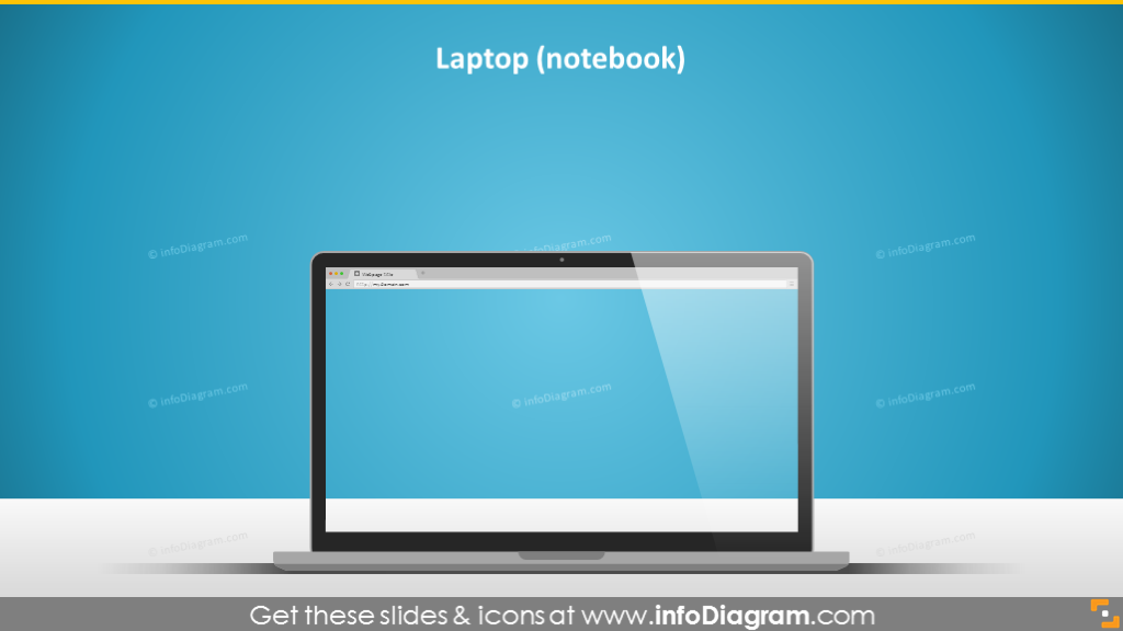 Laptop-Notebook-Display iMac-Desktop-Bild PPT-Vektorclipart