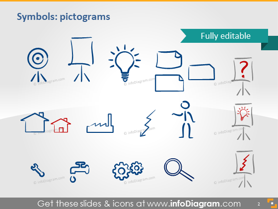 símbolos pictogramas idea casa íconos ppt clipart