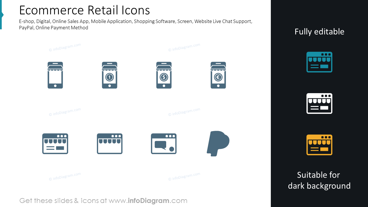E-Commerce-Einzelhandels-Icons