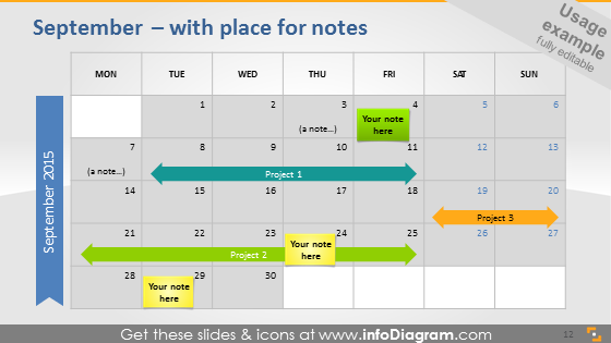 School Calendars 2015 2016 graphics (PPT tables and icons, EU ISO dates)
