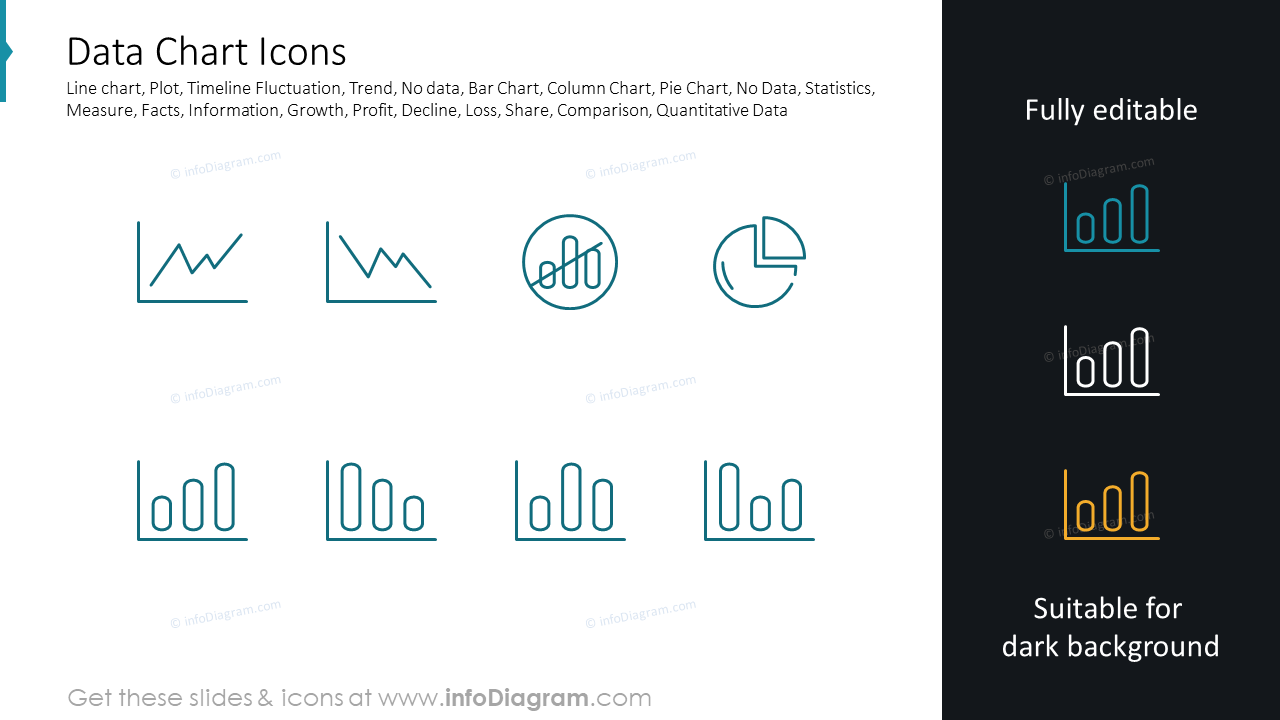 Daten Diagramm Icons