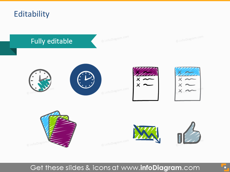 Modelo de Apresentação do Processo Scrum e Artefatos (ícones PPT)