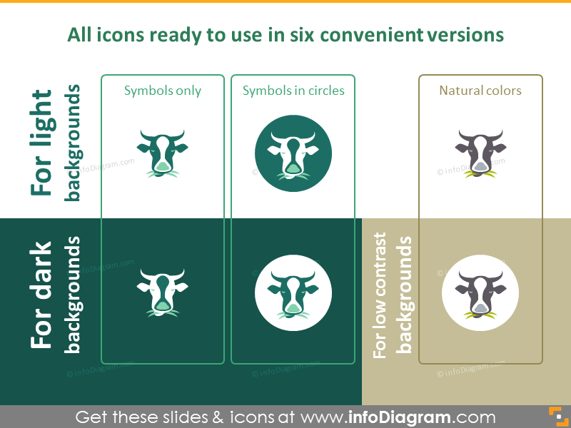 All animal husbandry and fishery icons ready to use