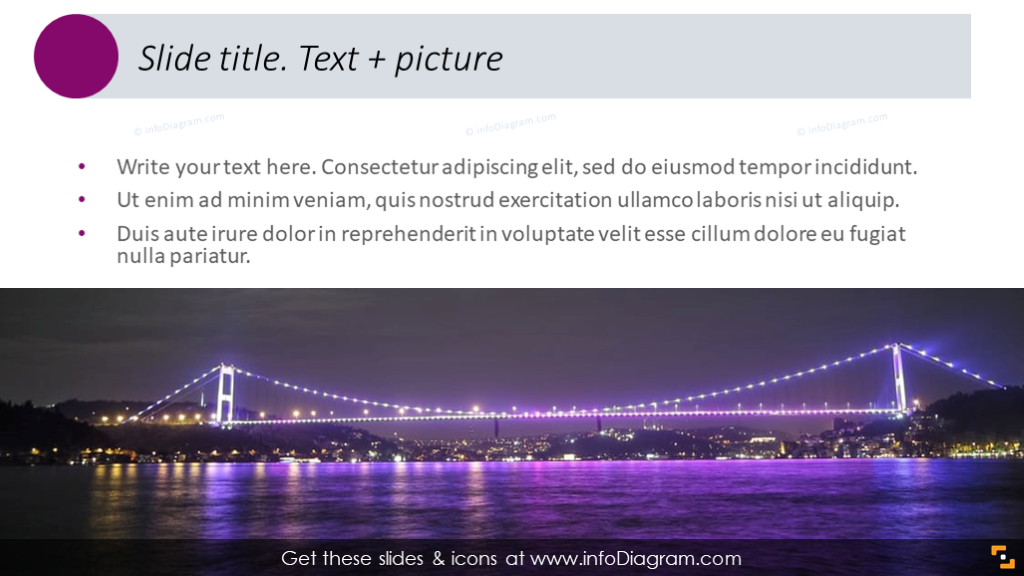 Text template with horizontal picture