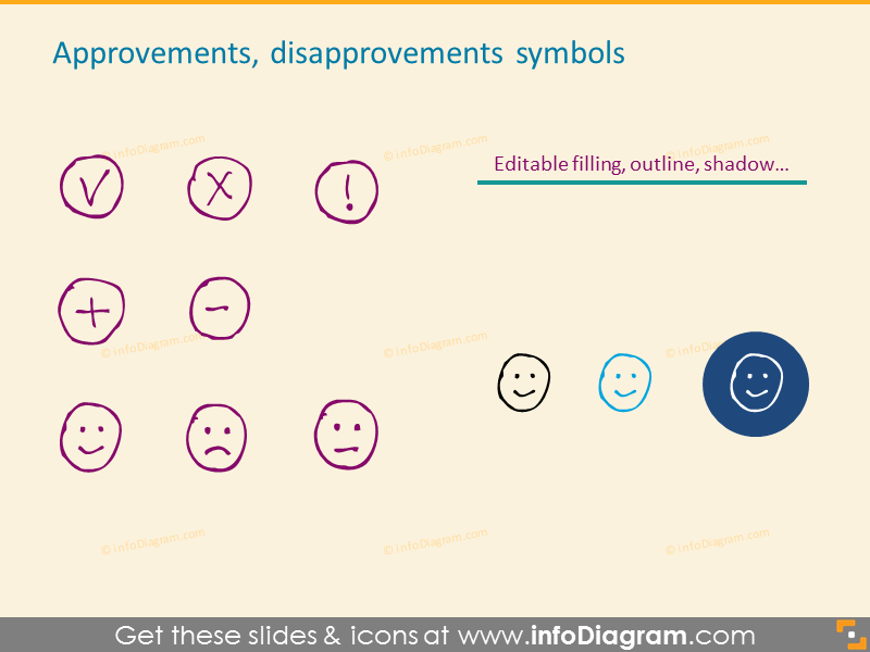 Approvements and Disapprovements Symbols