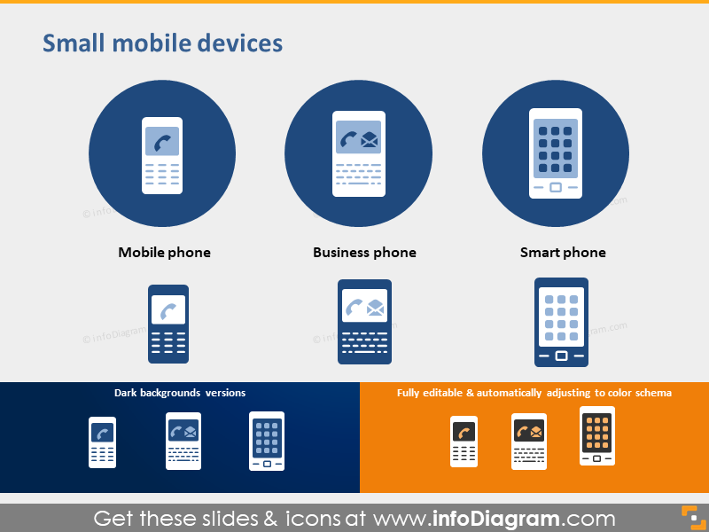mobile phone smartphone icon PPT clipart