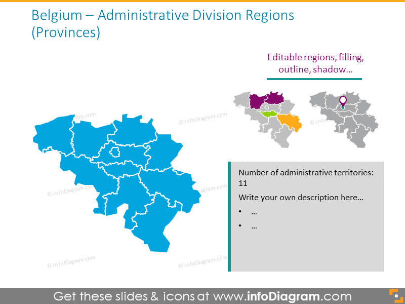 Belgium administrative division map