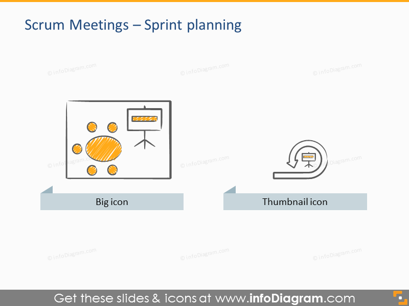 ícone de reunião de planejamento de sprint do scrum