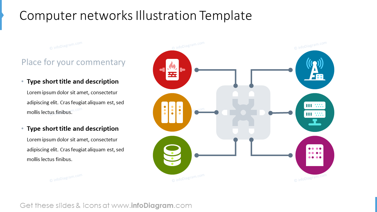 Computer Networks Illustration PPT Template