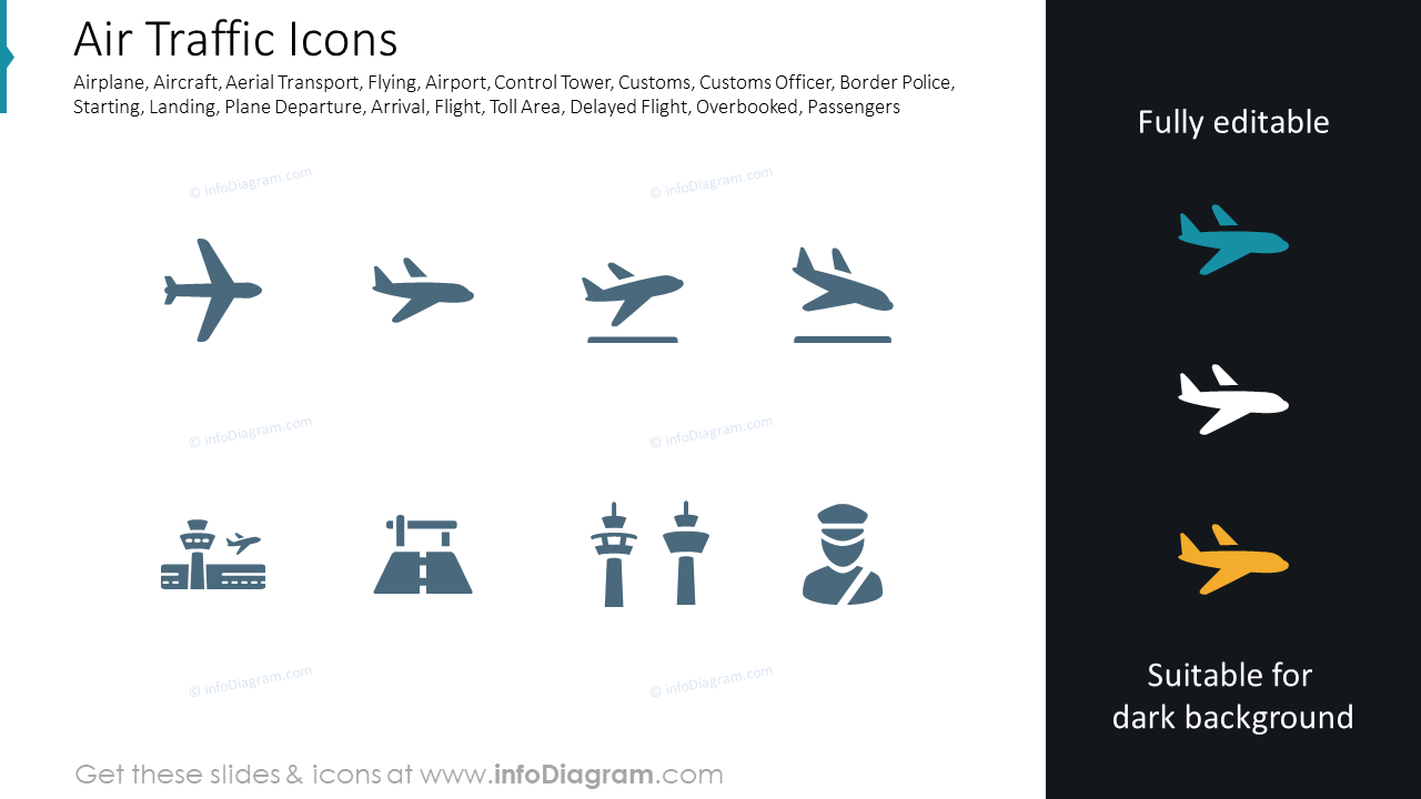 Íconos de Tráfico Aéreo