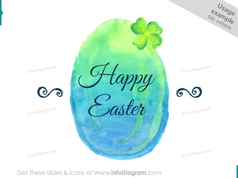 Iconos de Primavera y Pascua escritos a mano (clipart de PPT)