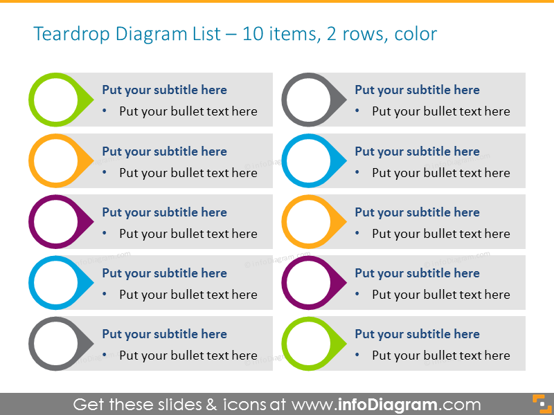 List for placing Activities with Drops opposite each other Diagram Template
