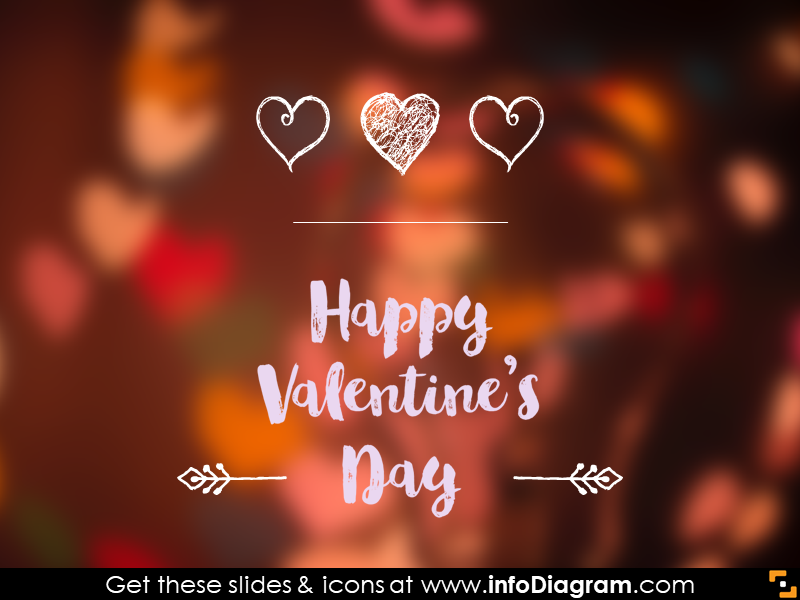 Iconos Estacionales - Feliz San Valentín (clipart PPT)