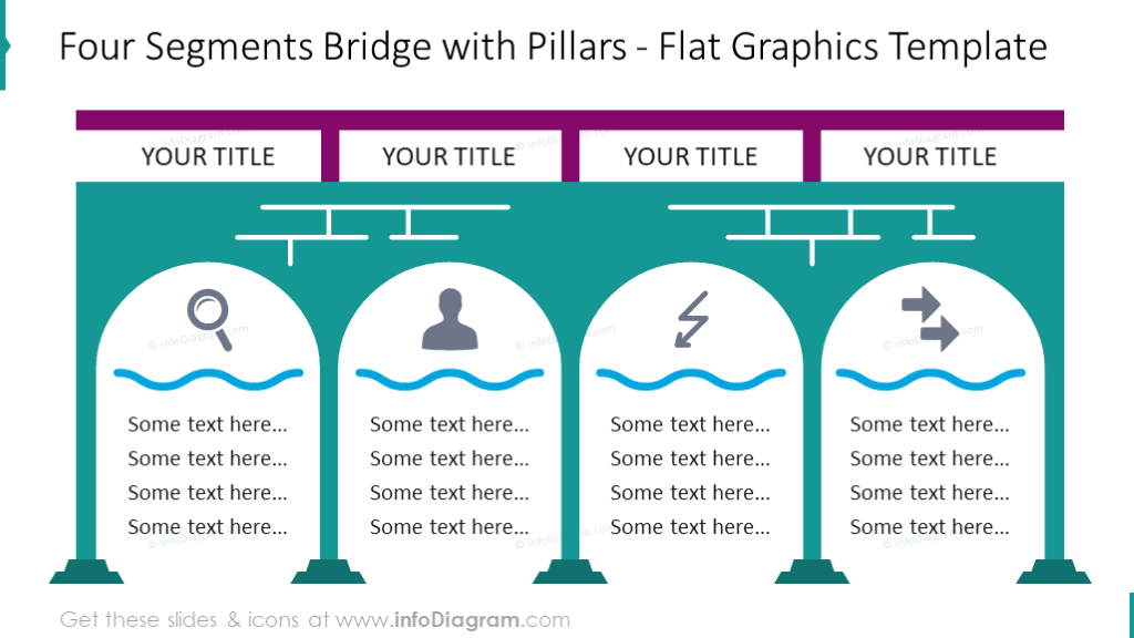 Flat Style Bridge With Pillars - infoDiagram
