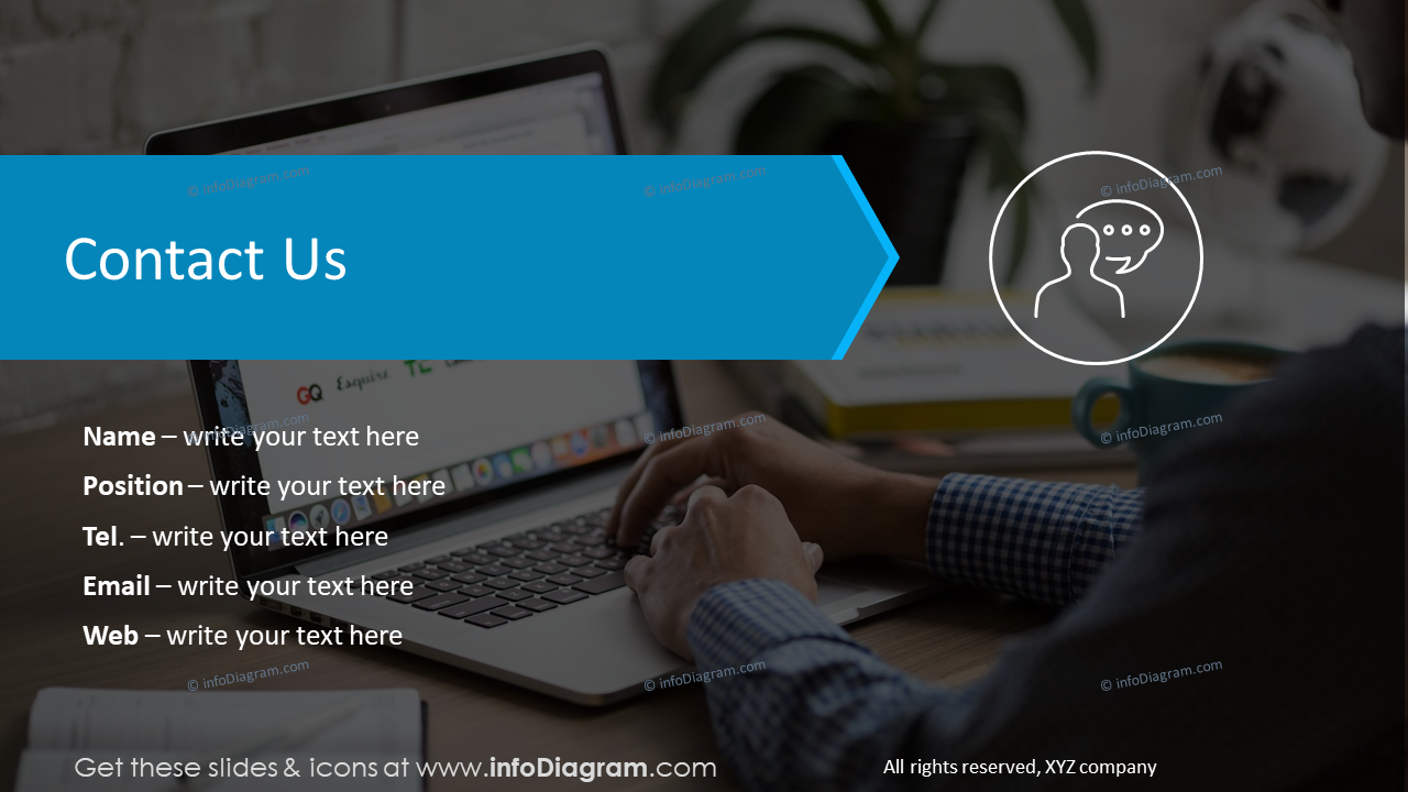 Contact Slide Template of Training Services Business Offer