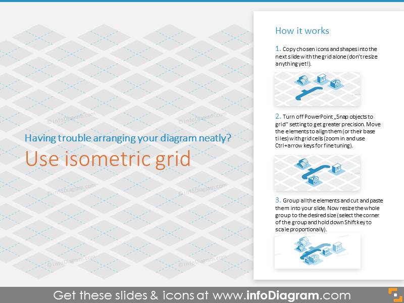 Isometric grid template