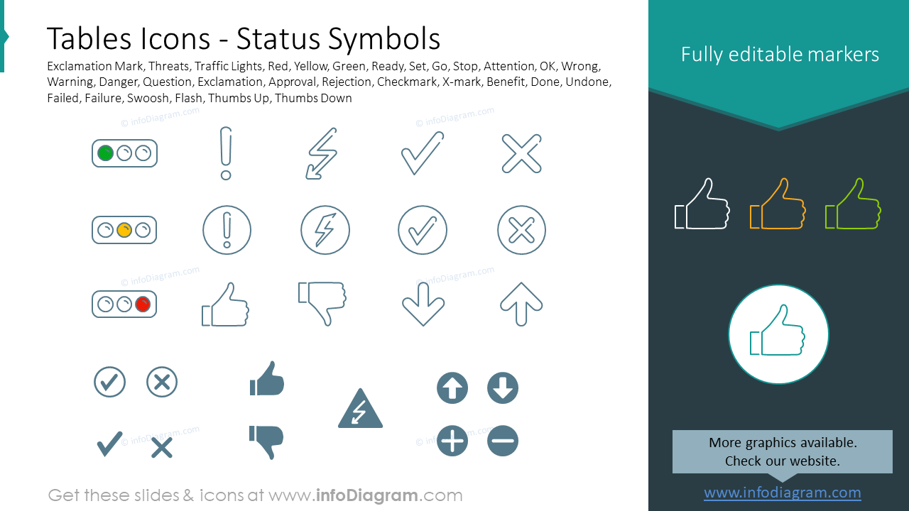 Tables Icons - Status Symbols
