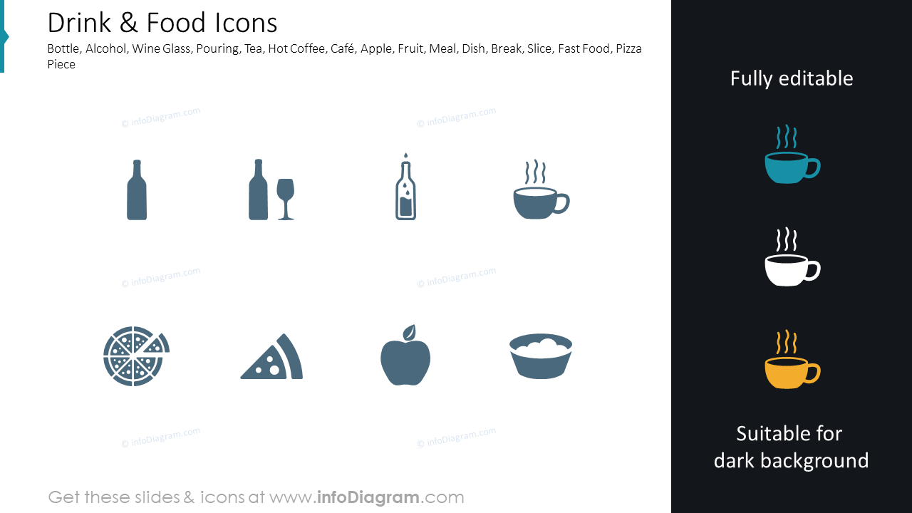 Getränke- und Lebensmittel-Icons