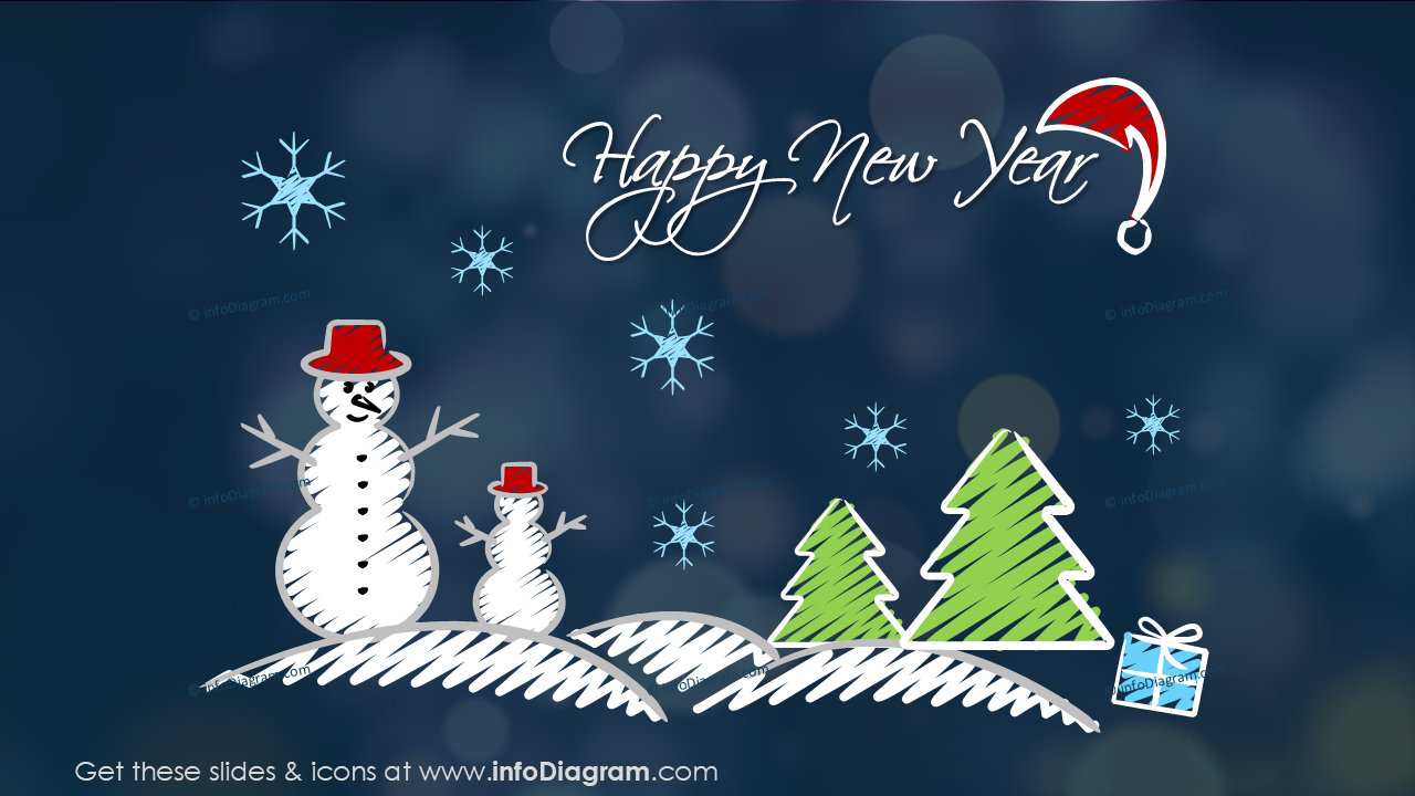 Winter Holidays graphics (PPT icons)