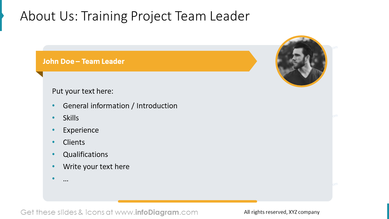 Sobre nosotros: Líder del equipo del proyecto de formación
