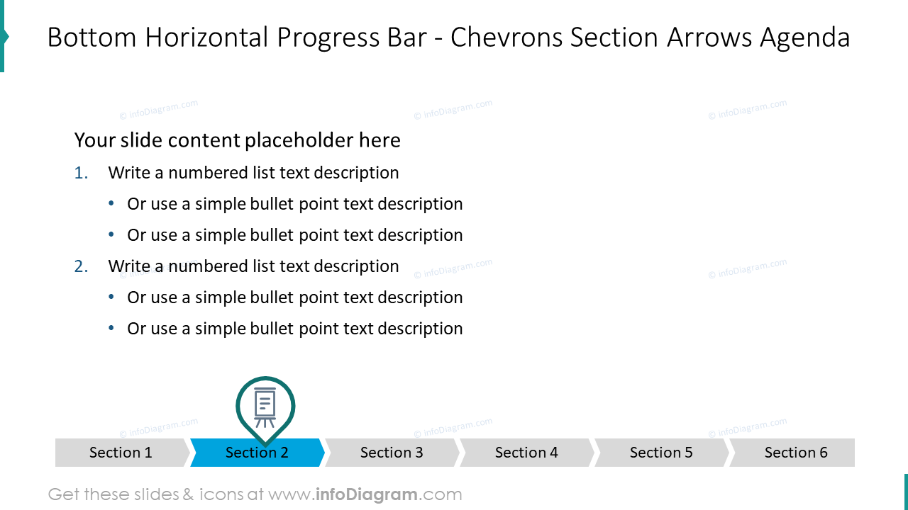 Bottom horizontal progress bar