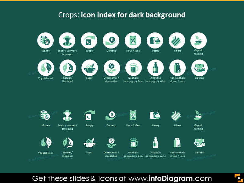Crops icon index: dark background