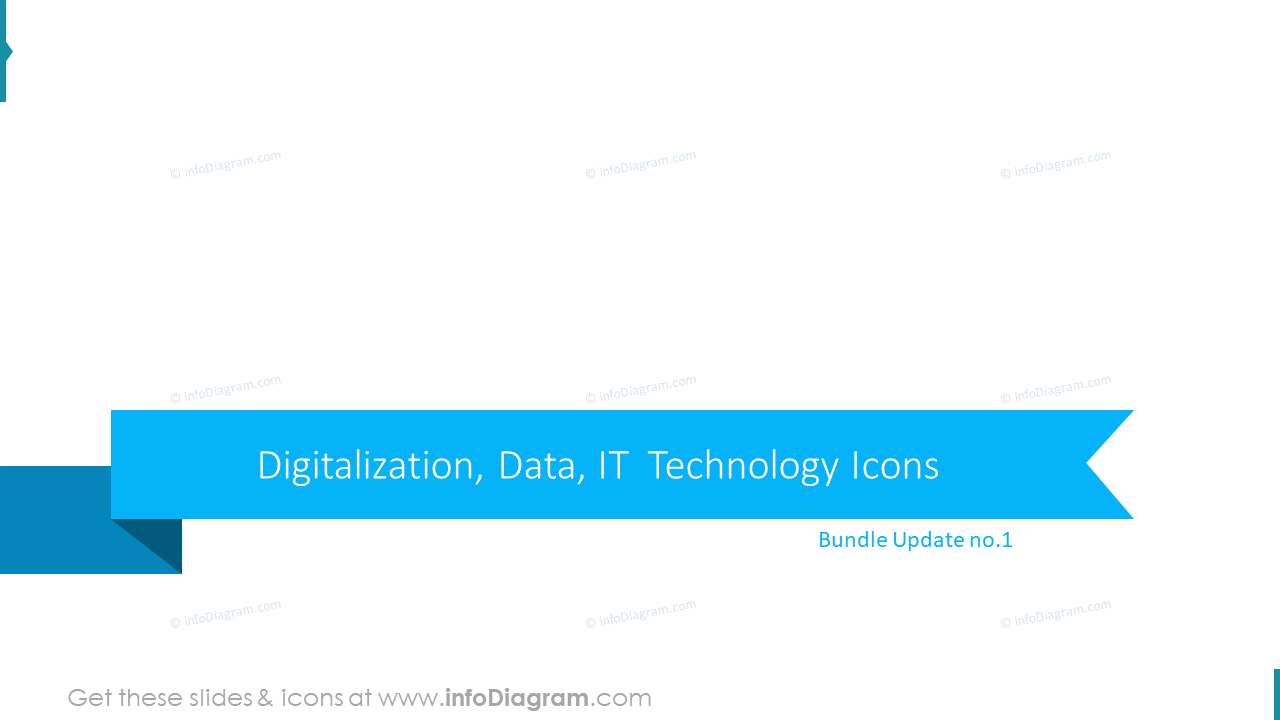 Digitalization, Data, IT  Technology Icons