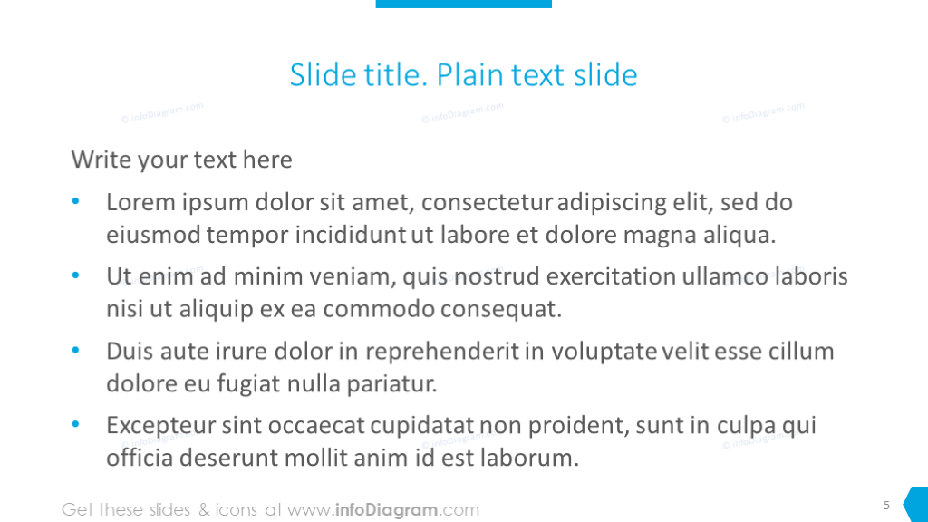 Beispiel für die Textfolie mit Aufzählungspunkten
