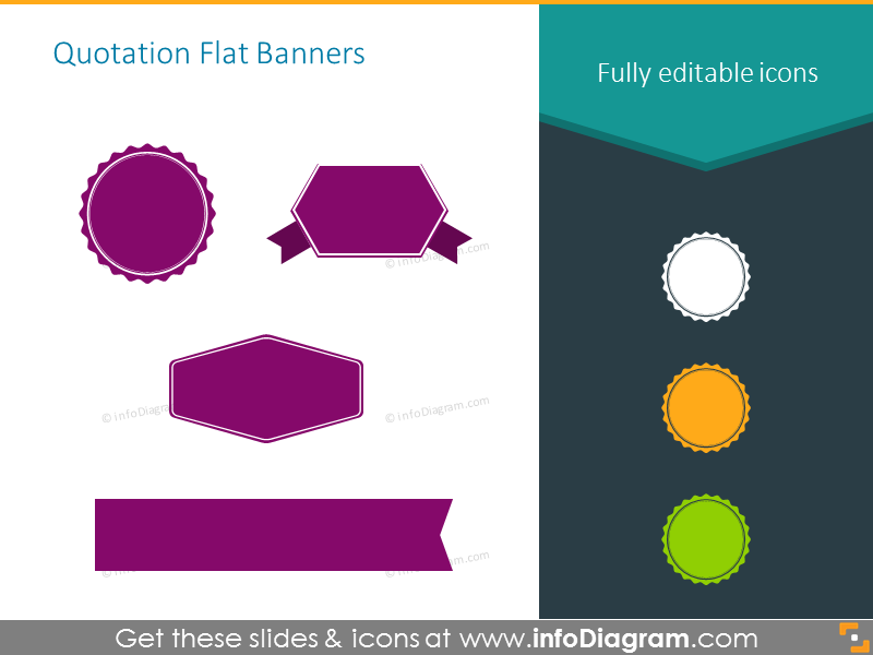 Zitat flache Banner