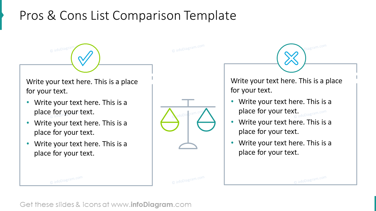 Pros and cons list comparison template
