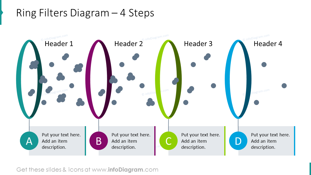 Ring filters diagram illustrated with placeholders for 4 Steps