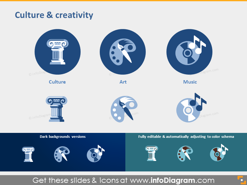 Cultura Arte Música pictograma powerpoint clipart