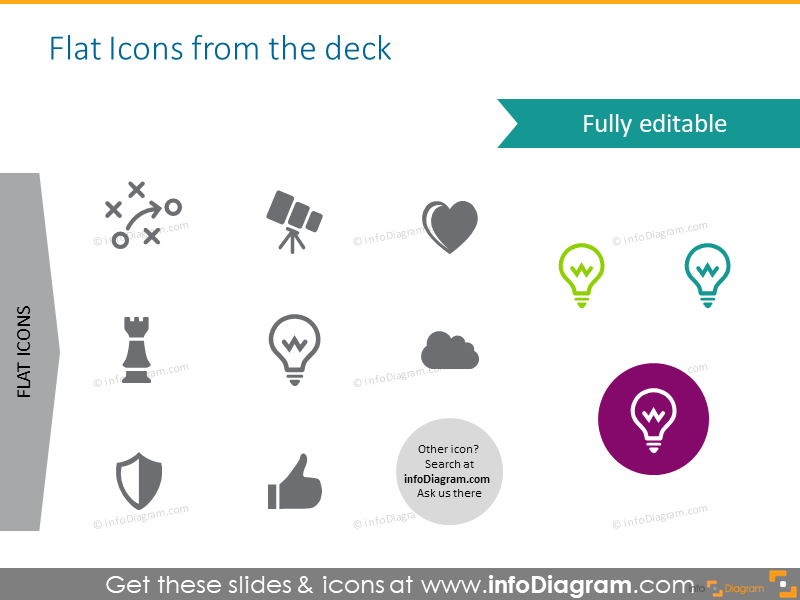 Conjunto de iconos planos