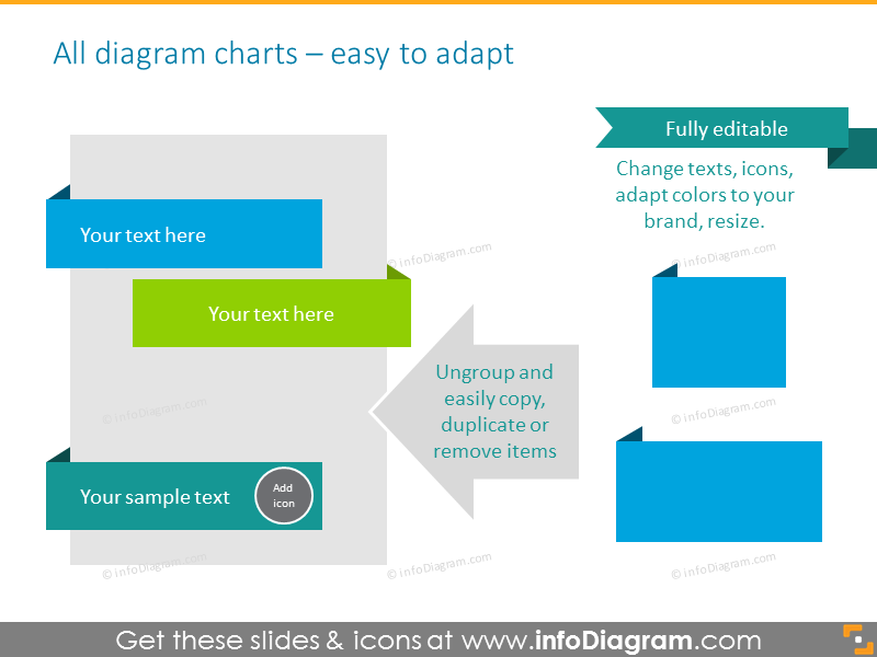 Gráficas totalmente editables y adaptables