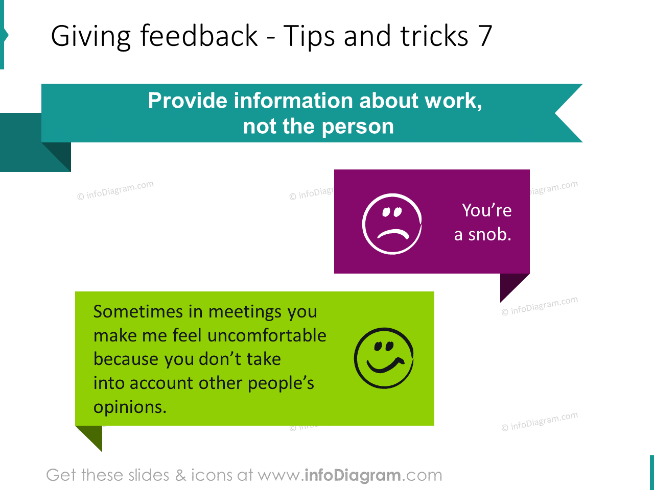 Giving feedback work not person example sentence pptx