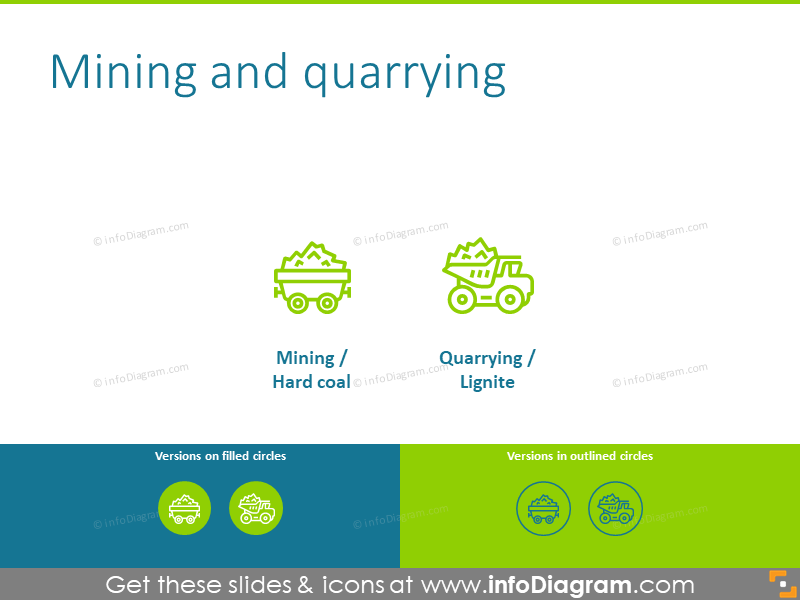 Mining and quarrying icons