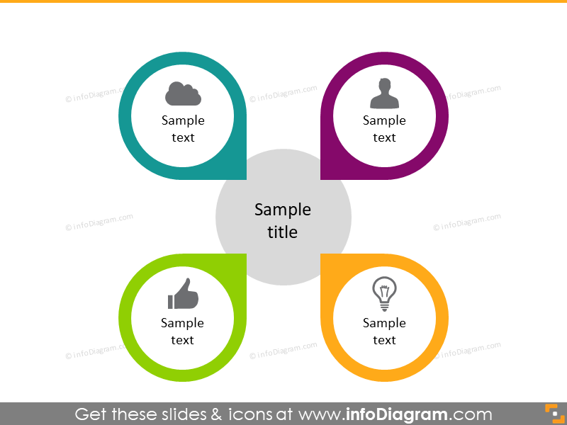 lista de cliparts de pictogramas de powerpoint de 4 circuitos