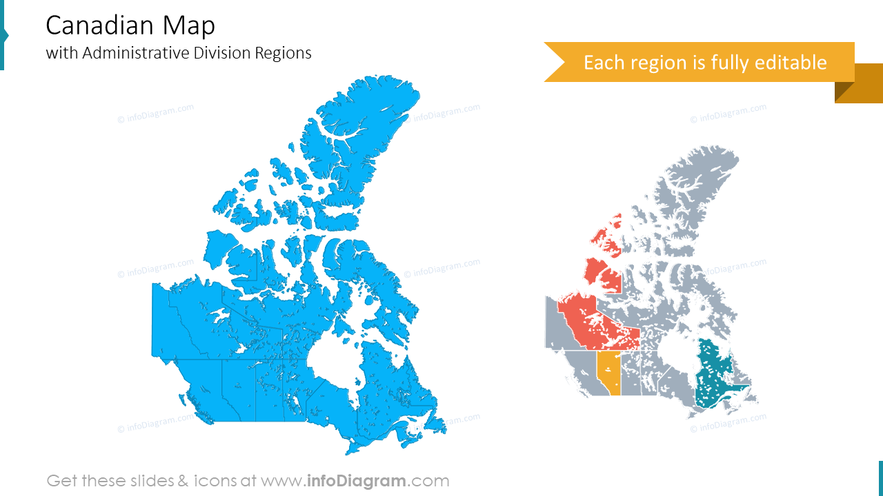 Karten der Provinzen und Territorien Kanadas