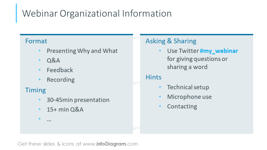 Webinar Organizational Information Template - infoDiagram