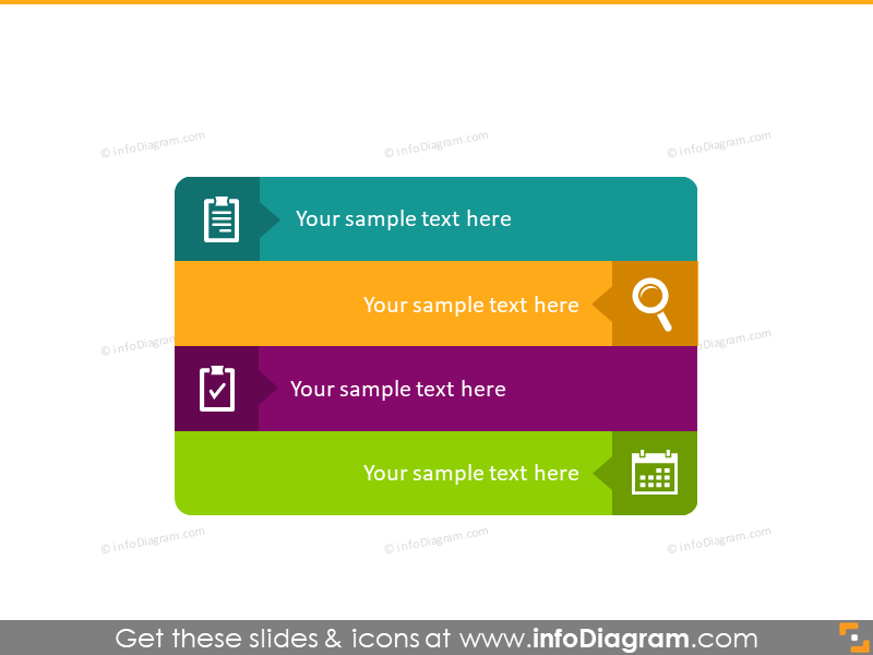 4 points infographics powerpoint template graphics
