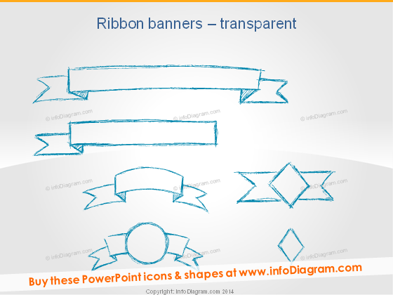 Skizze Band Banner Bleistift PPT Infografiken