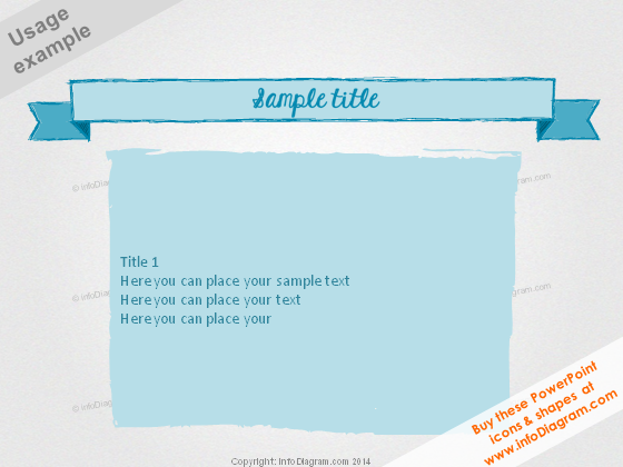Doodle Banner Ribbon Title scribble pencil PPT clipart