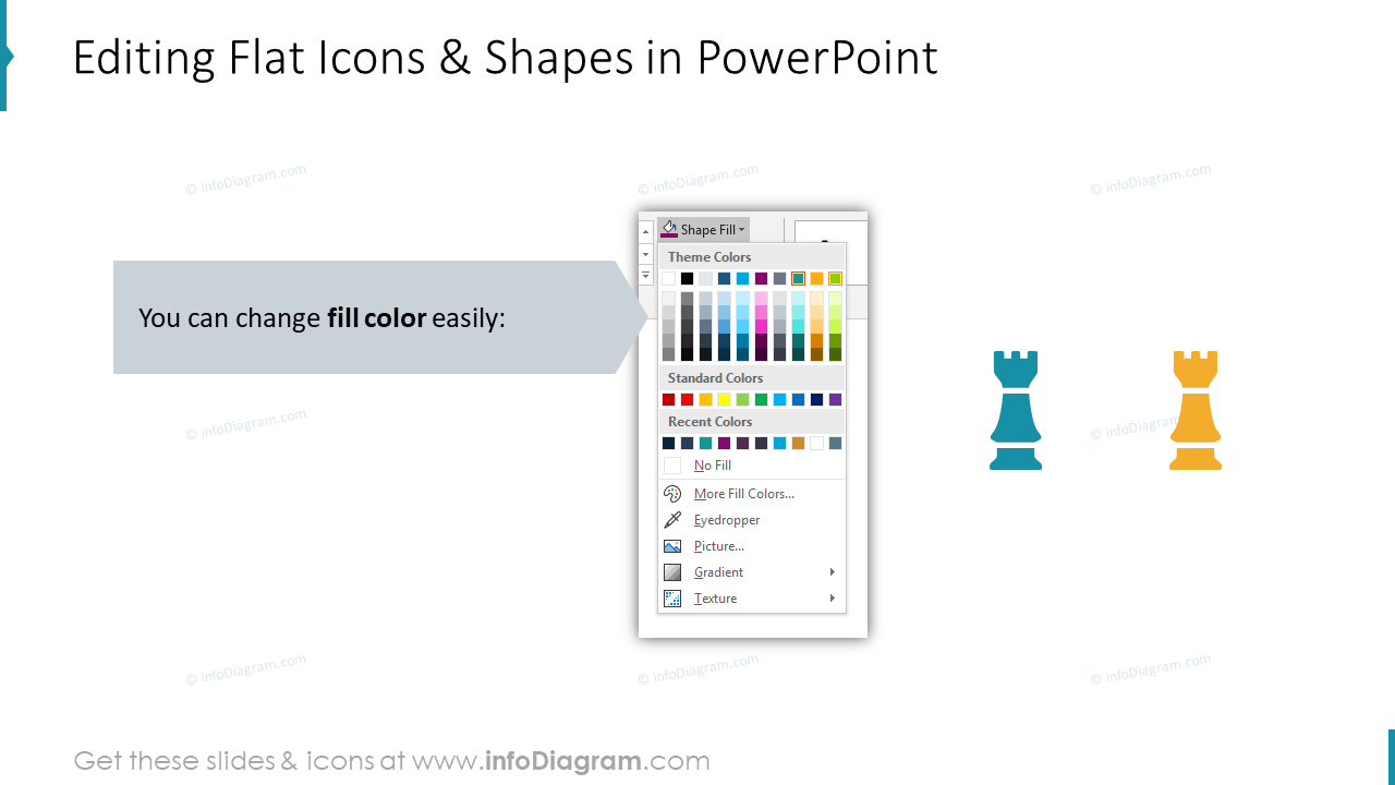 Editing Flat Icons & Shapes in PowerPoint
