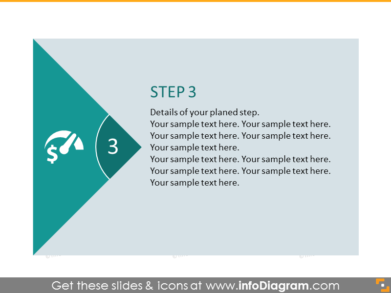 Square diagram with text box and turquoise arrow 