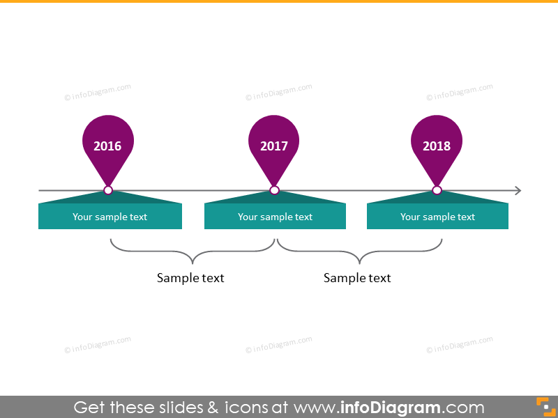 arrow timeline axis diagram powerpoint slides