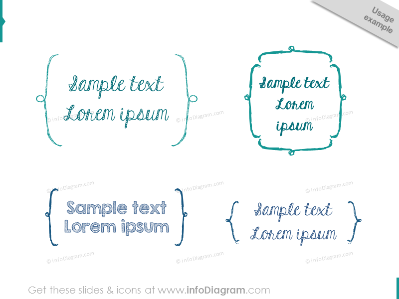 handgefertigte-rahmen-geschweifte-klammern-bleistift-powerpoint-symbole