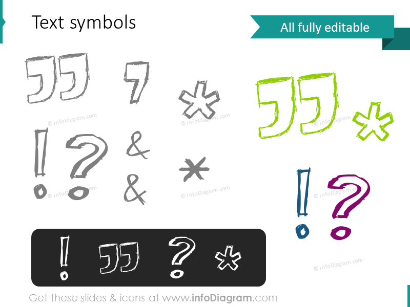 doodle quote mark exclamation question star powerpoint