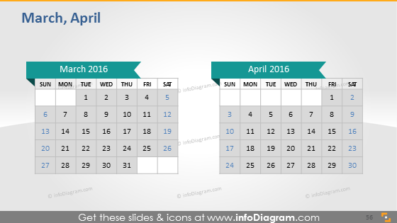 Calendário escolar de março abril de 2016